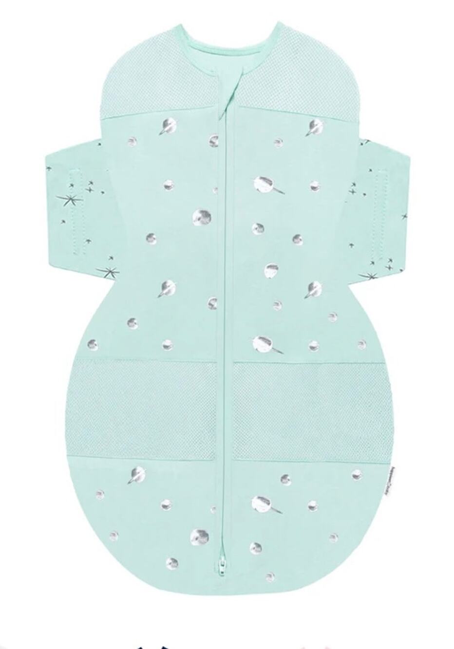 EUC 100% Organic SNOO Baby Sleep Sacks Mint Print Size Large